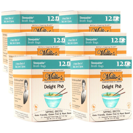 Millie's Delight Pho Sipping Broth  6 box CASE [72 Total Servings] -C A S E
