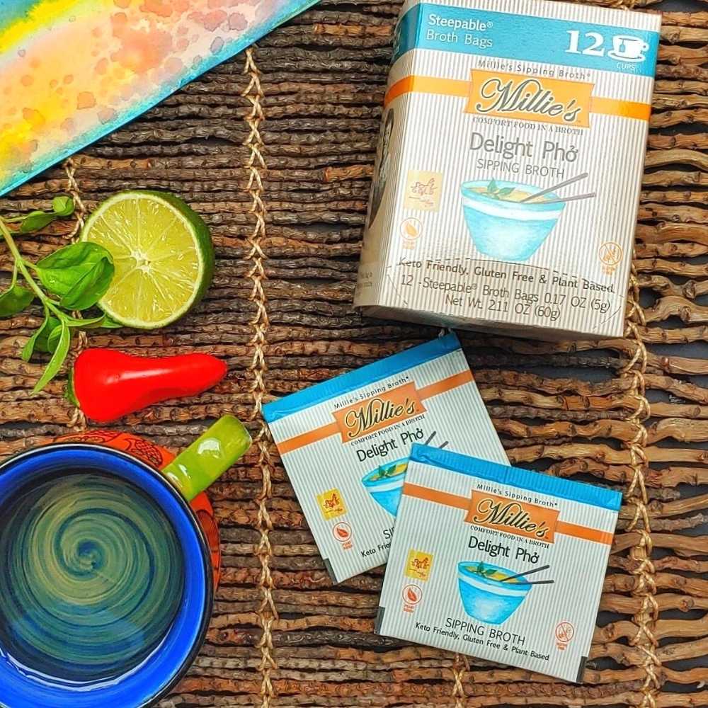 Millie's Delight Pho Sipping Broth -3 Box Value Pack- 36 Servings