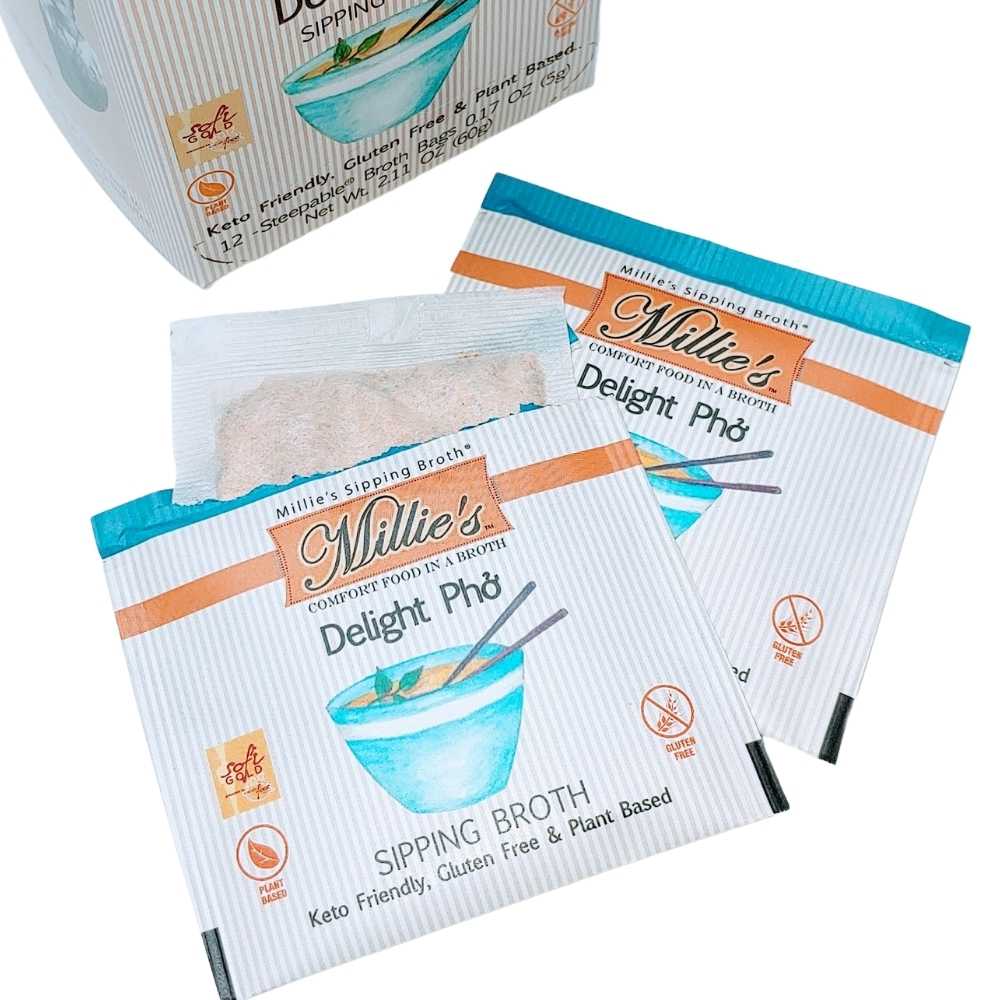 Millie's Delight Pho Sipping Broth  6 box CASE [72 Total Servings] -C A S E